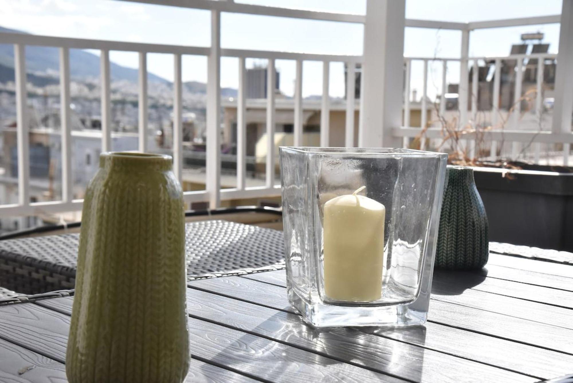 Tiny Rooftop Apartment Athen Exterior foto